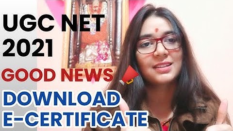 Good News 📣 How to Download E-Certificate by Shefali Mishra | UGC NET 2021 E-Certificate