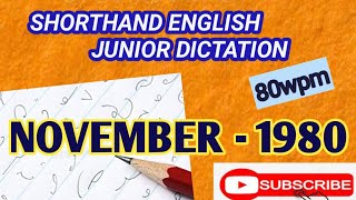 SHORTHAND ENGLISH JUNIOR DICTATION || 80wpm || Nov1980 screenshot 4