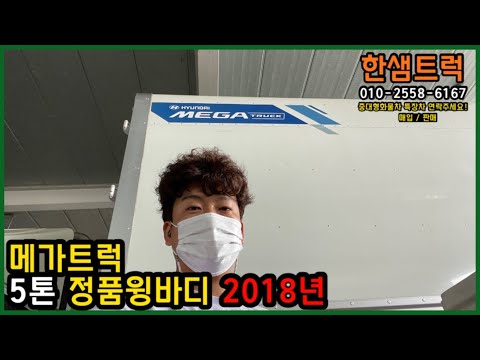 메가트럭 5톤 윙바디 2018년 정품 중고윙바디