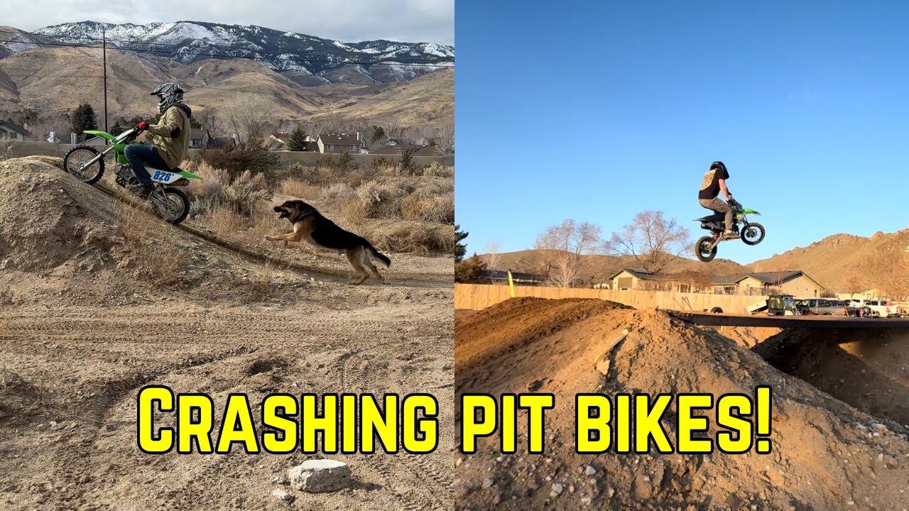 Day Off Vlog! Riding pit bikes at the house track! - YouTube