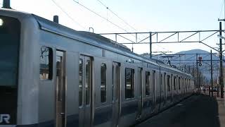 常磐線 E531系K424編成 363M 普通 勝田 行 友部駅到着 2022.01.08
