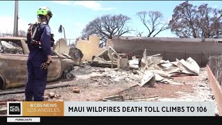 Maui wildfires death toll climbs to 106, road to Lahaina reopens to residents