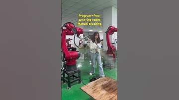 Programming-free spray robot.  #spraying #industrialrobot  #sixaxisrobot #robotics #automatic