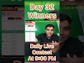 Day 32 Winners, #wishaur #wishaurlive #wishauryoutubelivecontest
