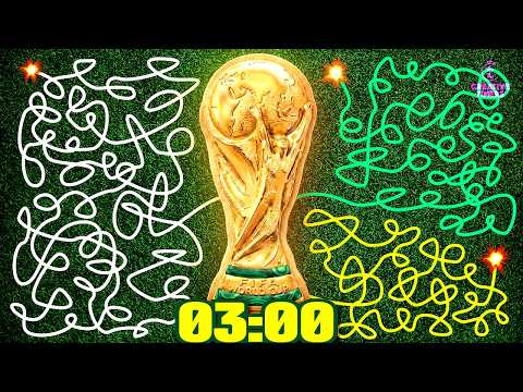 3 MINUTE Timer - WORLD CUP TROPHY (COOKIE BOMB) 🏆​⚽​​ Classroom Countdown with Music