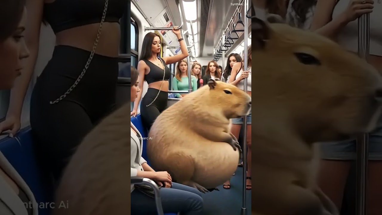 Magic Gone Wrong: Capybara Shocks Train Passengers 🚇🫧 | 