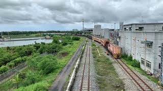 潮州基地調車作業 S210牽引報廢莒光號及貨車 準備更換股道