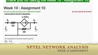 NPTEL Network Analysis Week 10 Assignment Solution 2022  #swayam #nptel #week10 Net Worth
