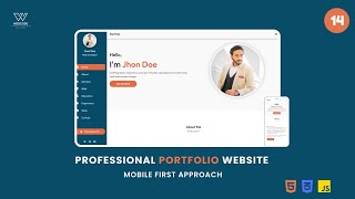 Devfolio Portfolio Website | Footer Design (Part 14) | HTML CSS JavaScript