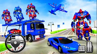 Police Robot to Increase City Security - Police Robot Car Transporter - Android Gameplay screenshot 2