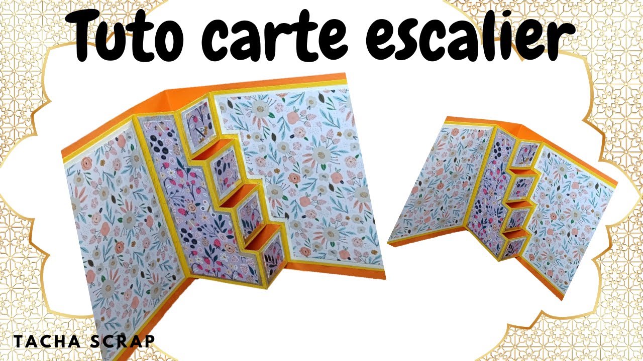 TUTO  carte escalier pop up astuce découpe débutante matériel action #action #tuto #diy #pop