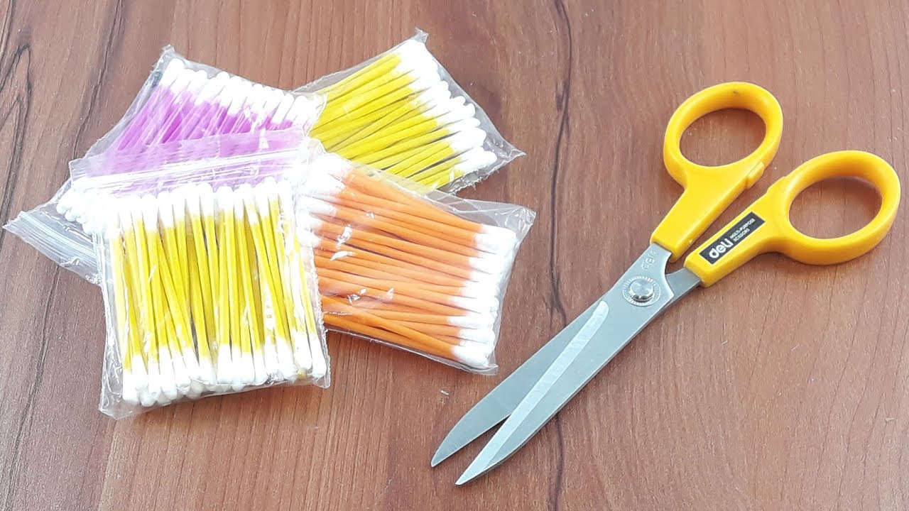 Awesome creative idea Out Off cotton buds & Color Paper | Best craft
