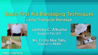 First Aid Bandaging Techniques with Triangular Bandage | PEDH Grade 11