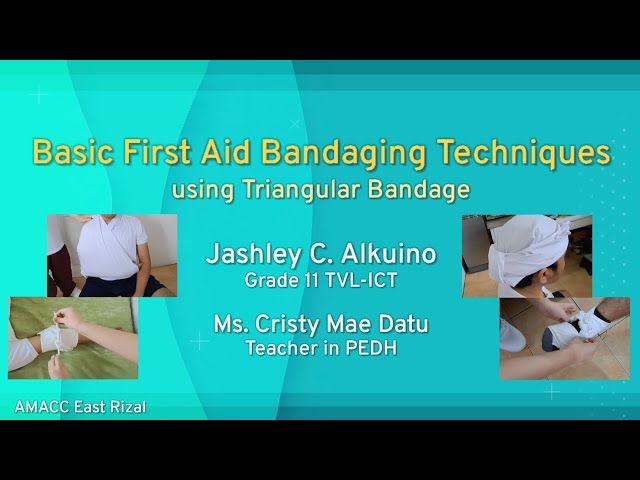 Triangular Bandage Techniques Various Kinds Of Bandages