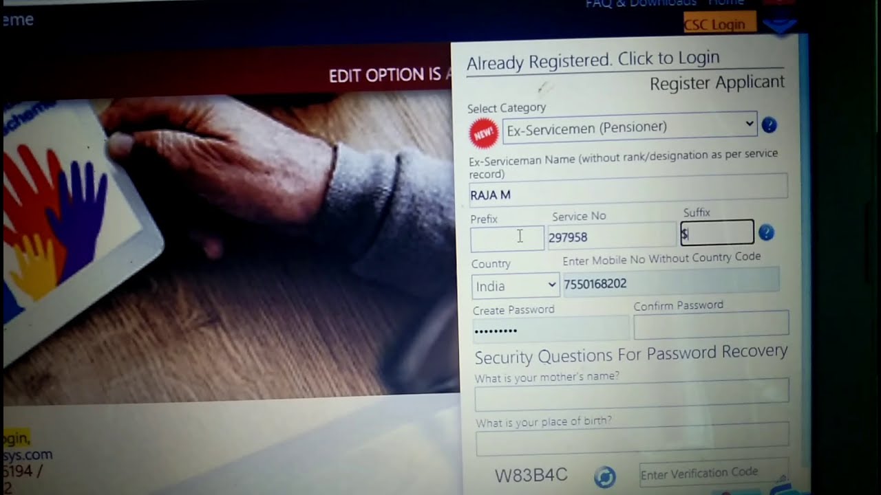 how to apply Defence Pensioner Echs smart card in tamil (தமிழில்)