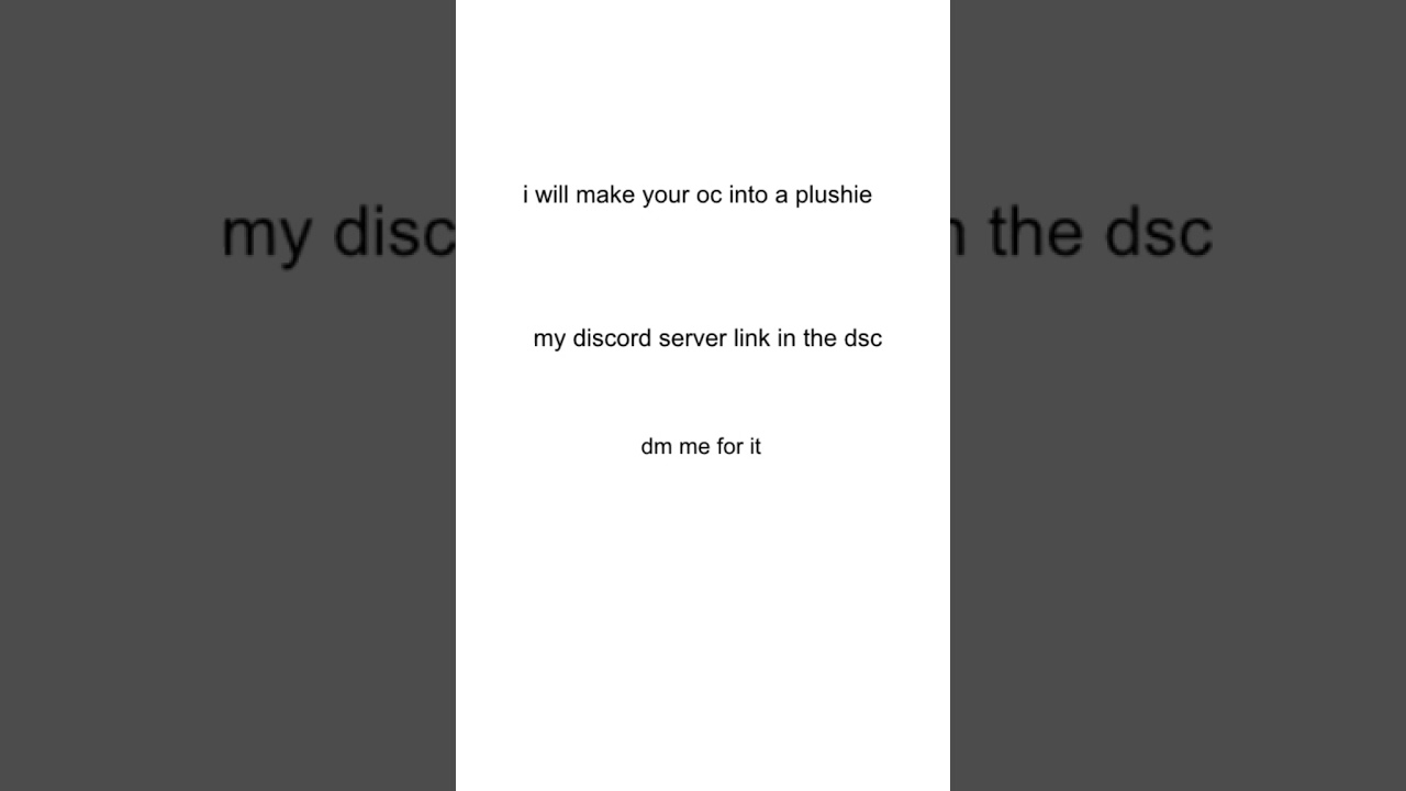 I will make you a plushie I 