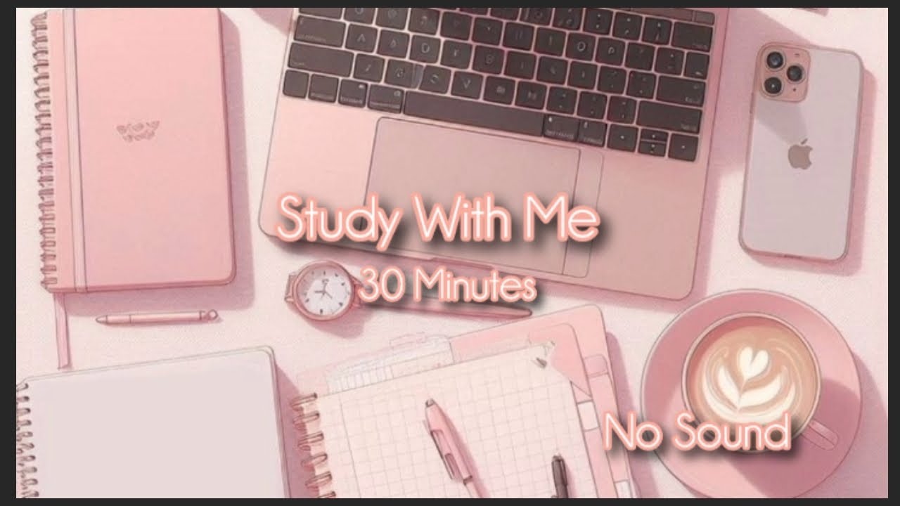 30 minute silent study timer | cute pink aesthetic | focus & productivity