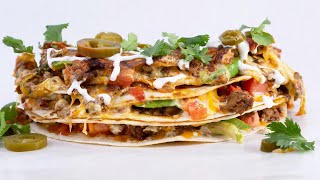This quesadilla recipe is a mash-up of classic club sandwich and
mexican grilled cheese with avocado (the "cali" part).