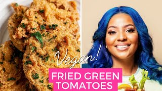 How to make the CRISPY Fried Green Tomatoes | Vegan BLT