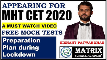 Free Mock Test Plan For MHT-CET 2020 MHTCET Preparation 2020