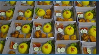 NASI KUNING BOX SEDERHANA ULANG TAHUN #nasikuning #nasikuningbox #nasikuningulangtahun #nasibox