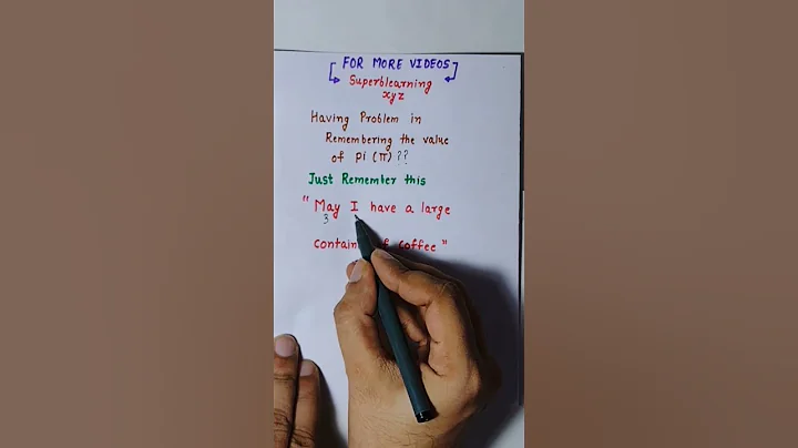 how to remember the value of pi (π) 🤔 #shorts #youtube #subscribe
