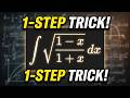 A Clever Trick to Solve ∫√[(1 - x)/(1 + x)] dx