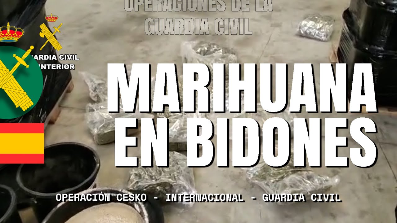 Descubierto en Granada un cargamento de marihuana escondido en bidones de asfalto líquido