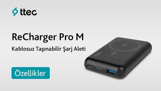 ttec ReCharger Pro M 10.000 mAh MagSafe Uyumlu Kablosuz Taşınabilir Şarj Aleti/Powerbank -Özellikler