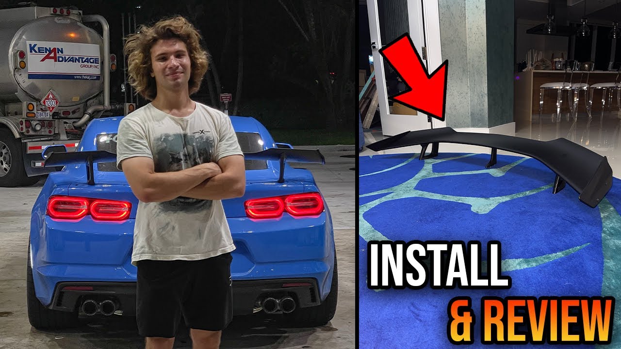 INSTALLING A ZL1 1LE WING ON MY LT1 CAMARO + TRYING A RACING SIM! (LOOKS ABSOLUTELY INSANE) 