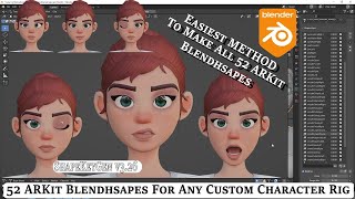 How To Generate The 52 ARKit Blendshapes For Any Custom Ragged  Character In Blender