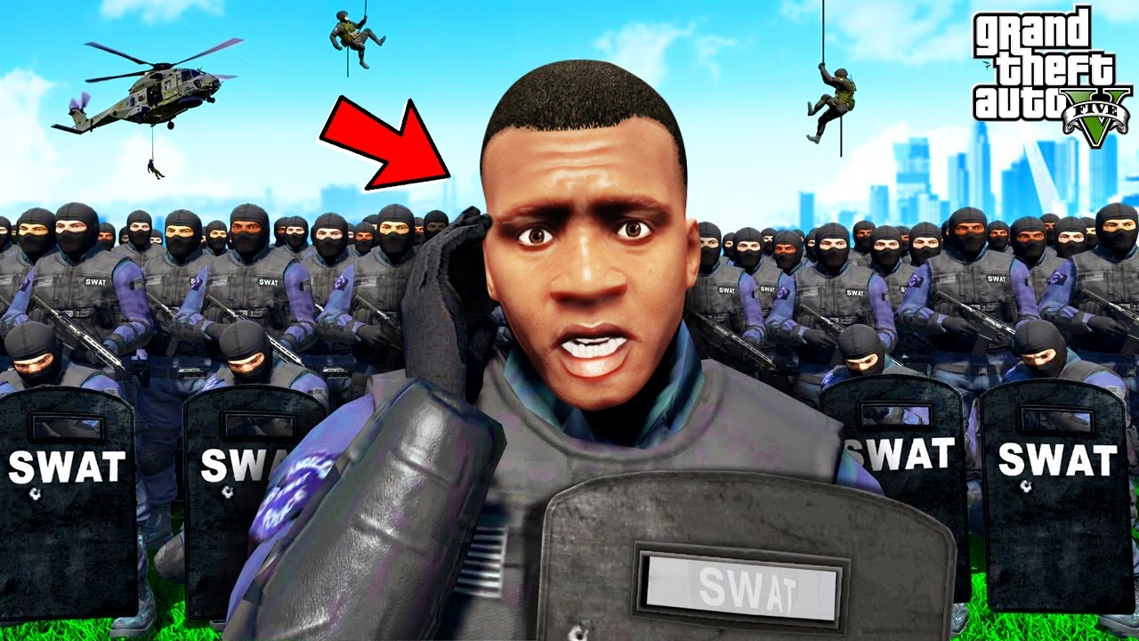 Franklin Become SWAT Soldier To Fight Criminals in GTA 5!