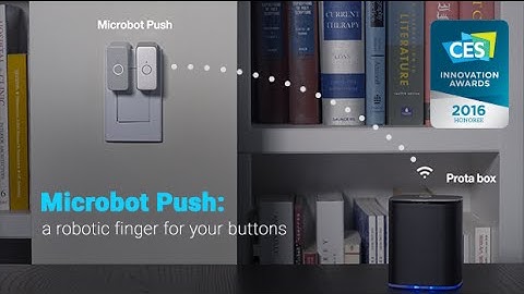 Microbot Push — wireless robotic finger for automation
