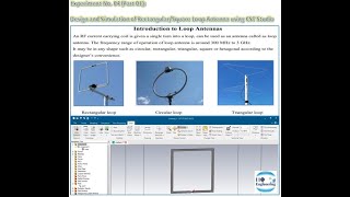Design and Simulation of Rectangular Loop Antenna using CST Studio | AWP Lab Tutorial 04-Part 01