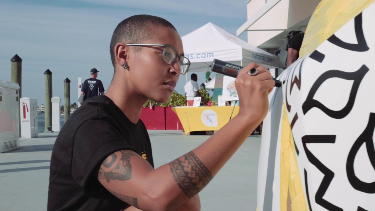 Stephanie Melissa live art collaboration with JM Lexus at Art Fort Lauderdale 