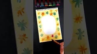 Painting a Bright Yellow Page Design with Vibrant Colors - Easy Creative Art Inspiration #pagedesign