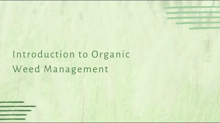 Getting the Most out of Every Acre: Introduction to Organic Weed Management
