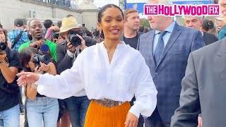 Yara Shahidi Is Swarmed By Fans & Paparazzi While Looking Flawless At The Dior Show In Paris, France