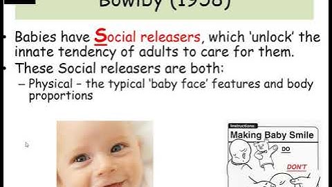 Lesson 7 Bowlby Evolutionary theory of attachment