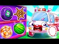 Ambulance, Bus, Excavator Lost Wheel | Wheels on the Ambulance | YUM YUM - Funny Kids Songs