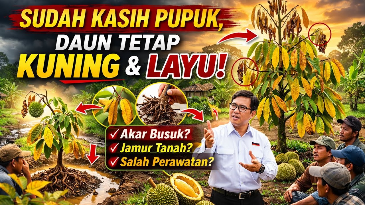 ‼️ SOLUSI LAYU - KUNING DAUN DURIAN + ALPUKAT‼️Tatap Layu Mati Pucuk Padahal Sudah Kasi Pupuk‼️