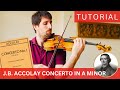 Concerto in a minor by j b accolay  performance  full tutorial