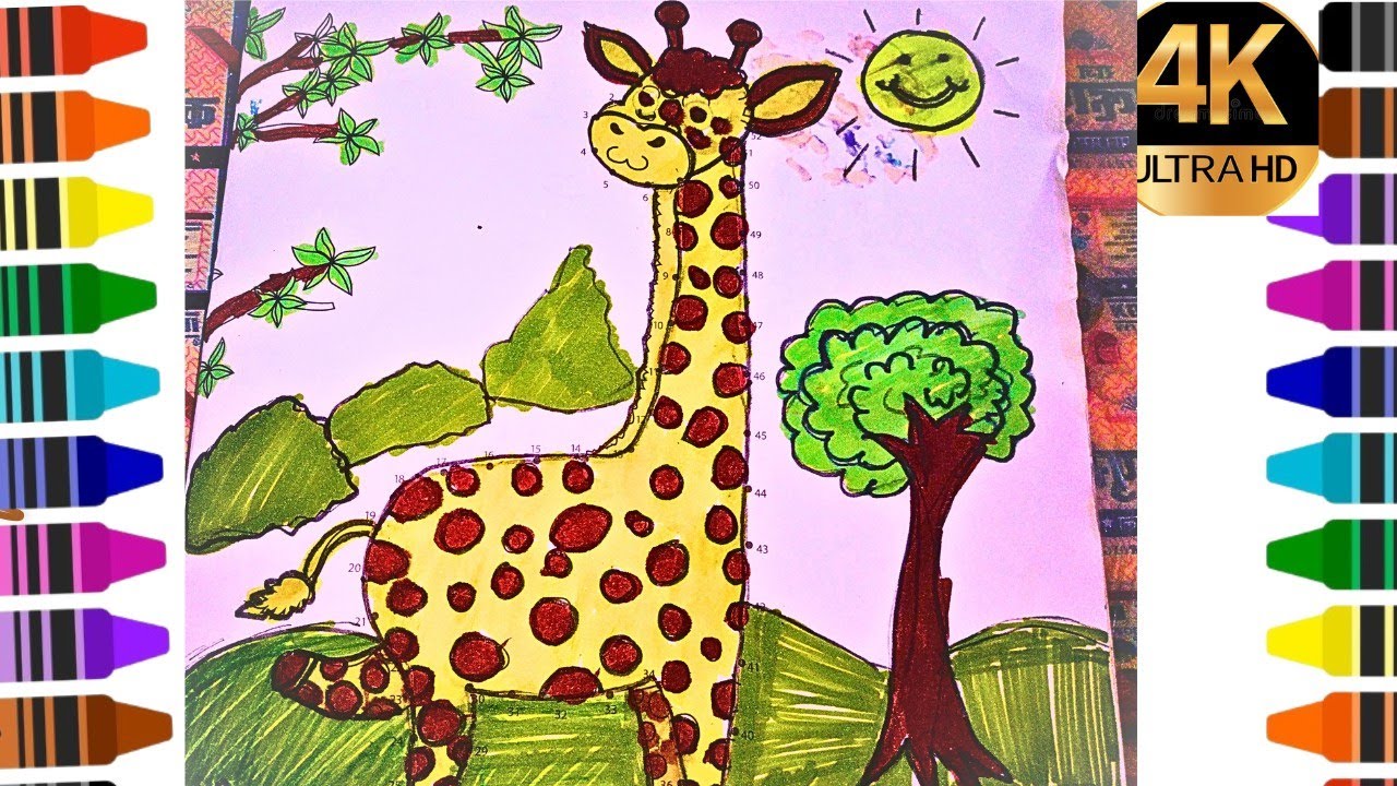 How To Draw A Giraffe 🦒 Step By Step | Giraffe Drawing easy | Super ...