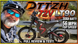 DTTZH LT90 72V Electric Dirt Bike Ebike Review | 72V 30AH 6000W PEAK | GREAT PRICE!