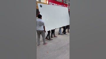 Quartz Stone Countertops Slab: Loading and Unloading, a big task #quartzcountertops #quartzstone