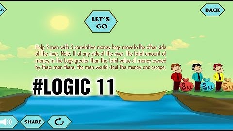river Crossing iq game solutions/ chapter 1 - logic 11