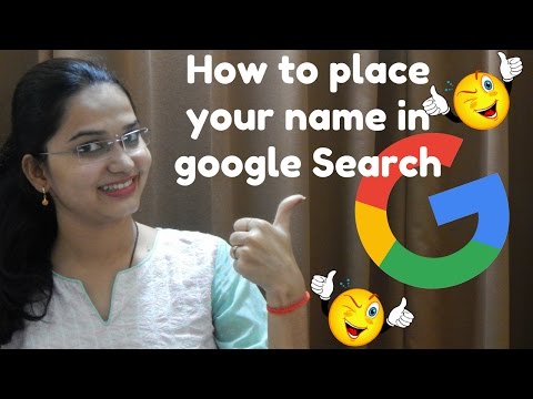 Como colocar o seu nome no Google Search Engine [Hindi] | Search Engine Google