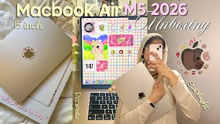 2026 MacBook Air M5 Unboxing 🍎 Starlight | Customization + Which MacBook to buy as a student ✨