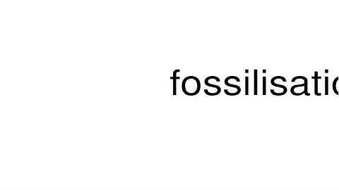 How to pronounce fossilisation