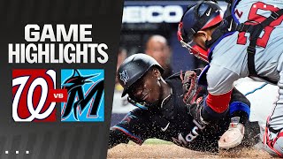 Nationals vs. Marlins Game Highlights (4\/26\/24) | MLB Highlights
